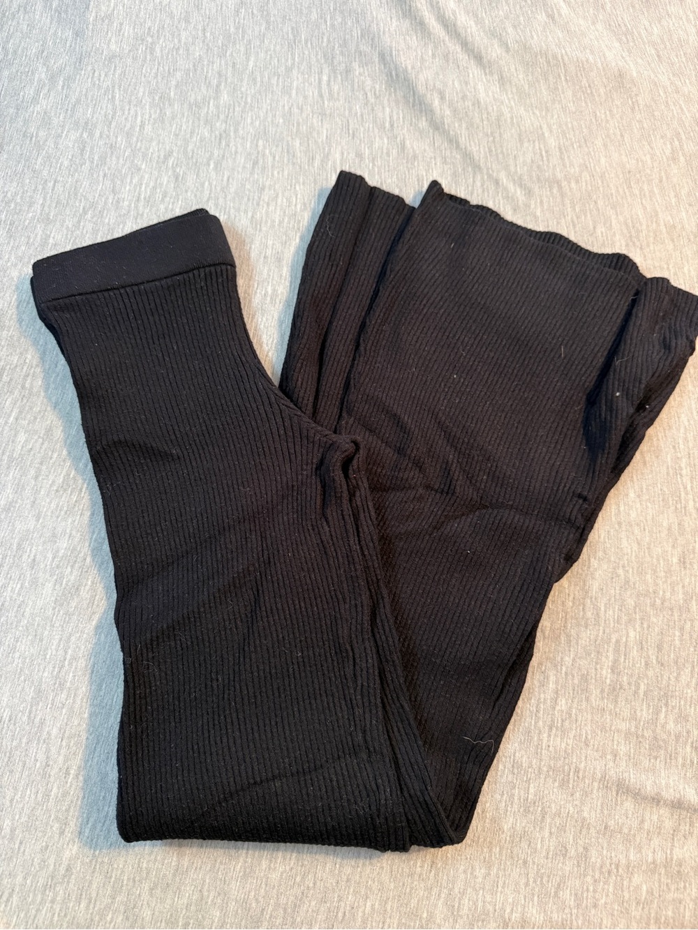 Black Ribbed Woman's Pants - Classic Comfort
